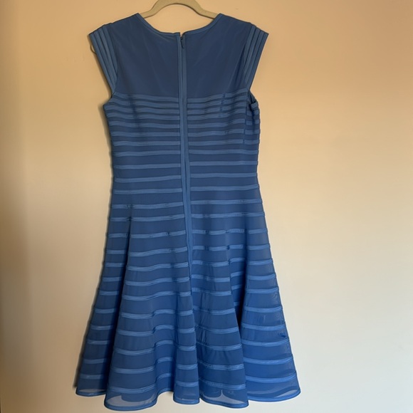 Halston Hertiage Dress, C - Blue, S - 10, Cap Sleeves, Lined, Back Zipper - Picture 8 of 9